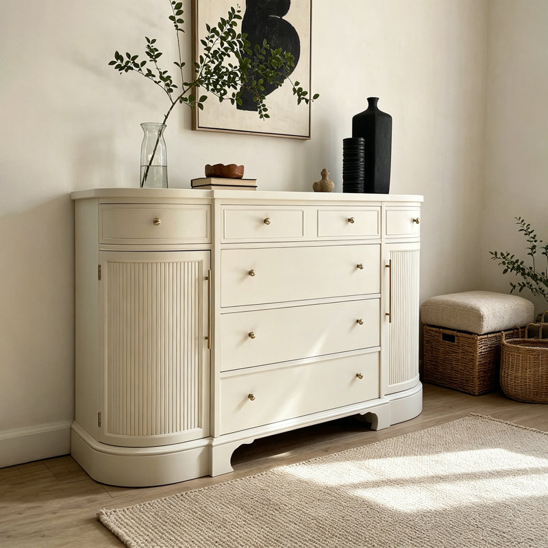 Buffet moderne en bois de grande capacité, 35.43" H x 59.06" W x 19.69" D