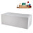 59" Streamline Soaking Matte White Stone Resin Freestanding Tub And Tray With Internal Drain In Polished Chrome