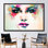 Portrait abstrait d'une femme à l'aquarelle abstraite - art mural sur toile pour la décoration intérieure