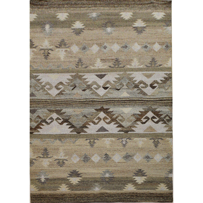 Southwestern Wool Hand Woven Area Rug, Rectangle 155 x 240cm