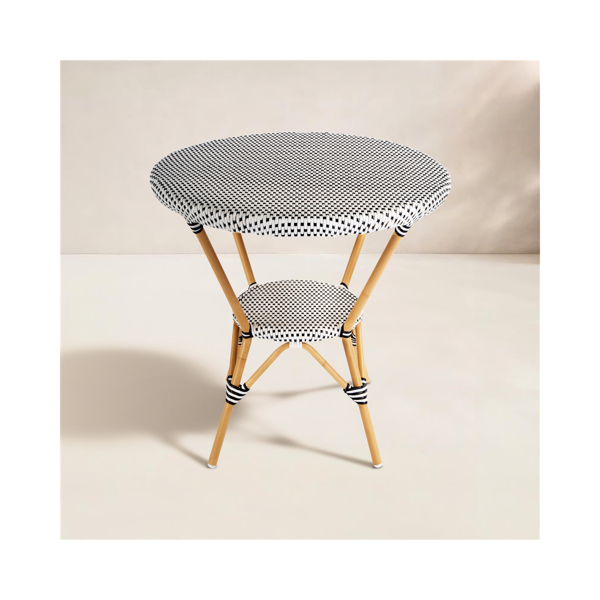 Ellie Bistro Table, Black/White
