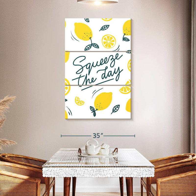 Yarlin Squeeze The Day Lemon Pattern, 32" H x 20" W