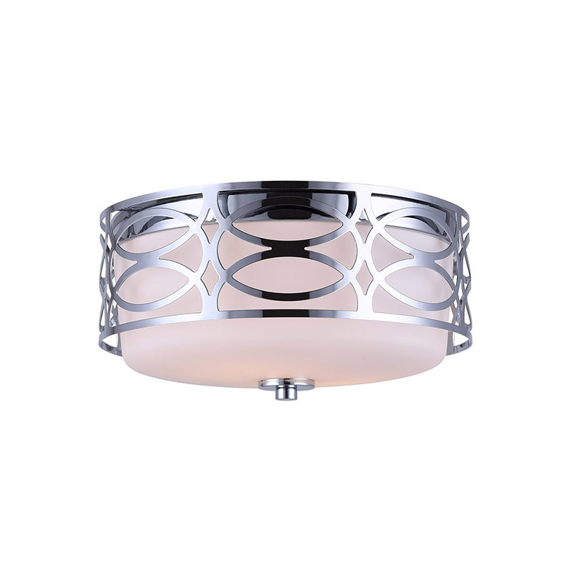 Plafonnier encastré cylindrique unique à 2 lumières de 12 po Wiggins
