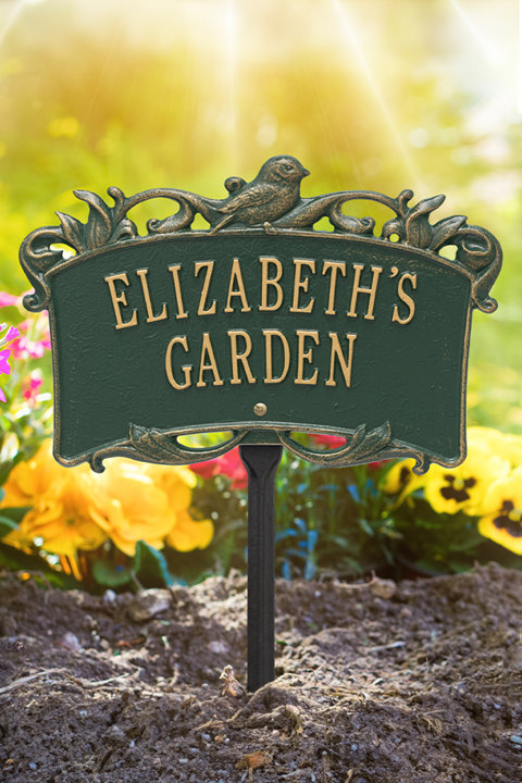 Song Bird Personalized Garden Sign