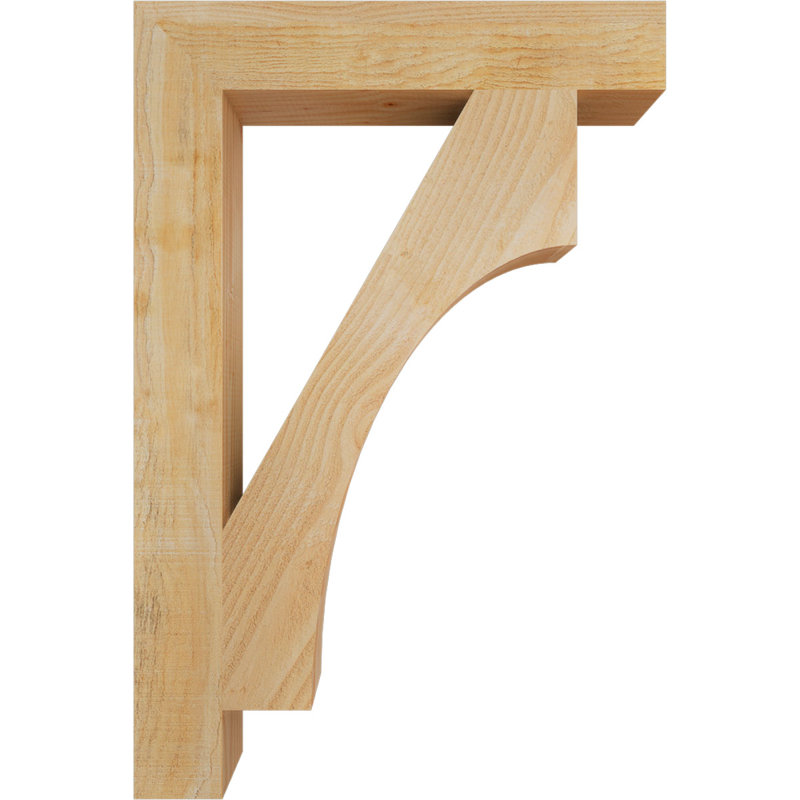 Westlake H W D Wood Bracket / Corbel, 36" H x 4" W x 24" D, Douglas Fir (Rough Sawn)