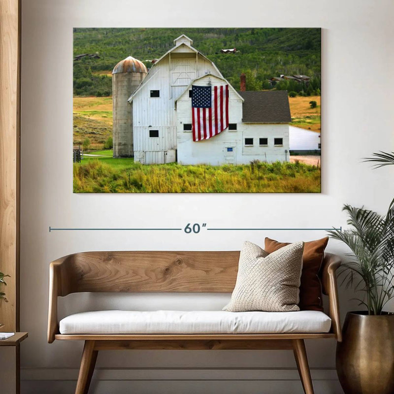 Lilie US Flag On McPolin Barn, 34" H x 51" W