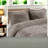 Contemporary Shaggy Fur Bedding Set, Polyester Comforter, Warm & Stylish