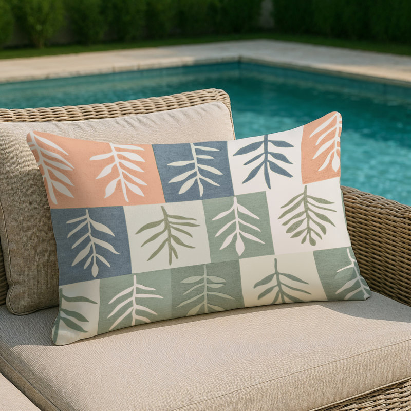 Garden Melody Indoor And Outdoor Throw Pillow, Rectangle 18"H x 25"W