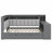 Modern Daybed with Trundle, Charging Station, LED Light, Desk and Storage Shelves-1689540342
