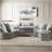 Ivria Gray Boucle Sectional Sofa W/9 Pillows