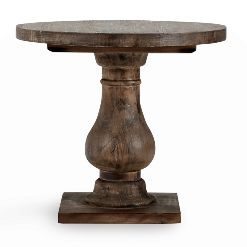 Round End Table Aged