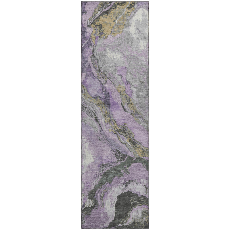 Premium Machine Washable Mayfield AMF1908 Abstract Rug, Runner 2'3" x 7'6"