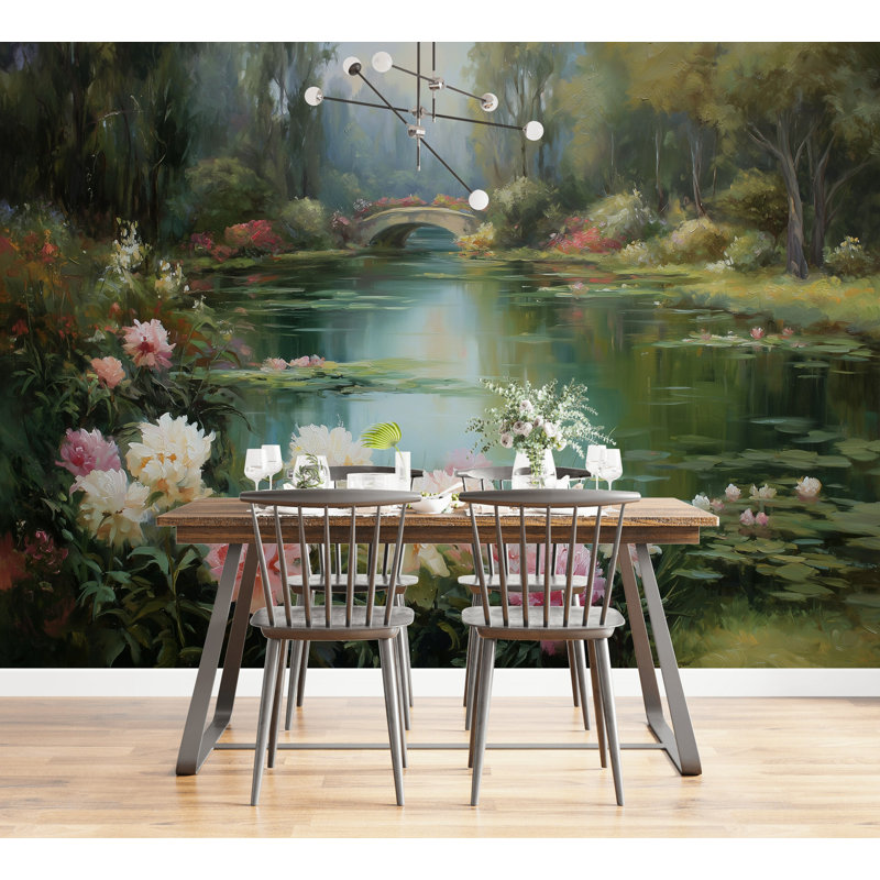 Papier peint nature, paysage, verdure, décoration murale sereine, Non-Woven Nonpasted, 160"x108"