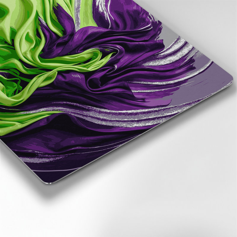 Abstrait couleur champ 53, art mural en métal mauve, H 12 po x l 18 po