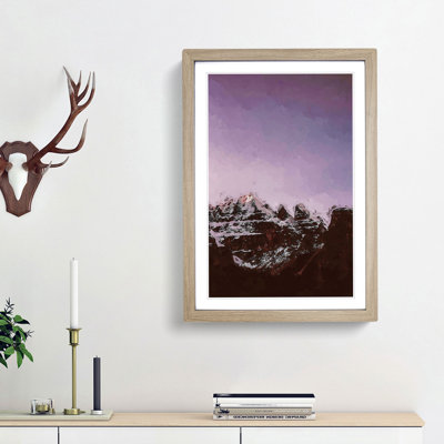 Stars over the Dolomites in Italy - Picture Frame Graphic Art Print