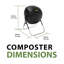 50 gallons Composteur culbuteur