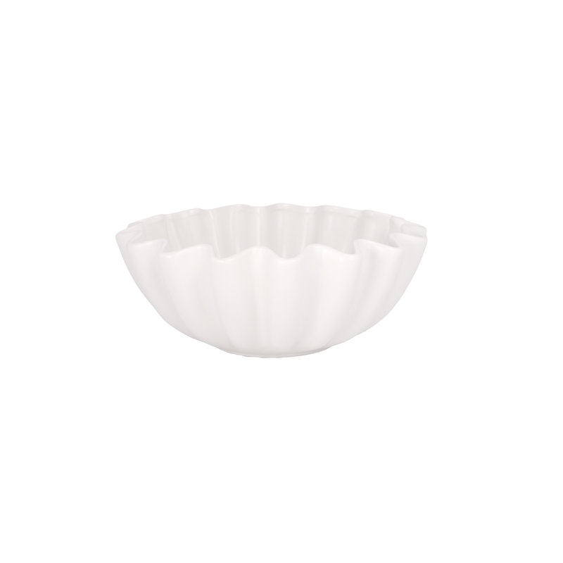 Ceramic Coral Bowl White