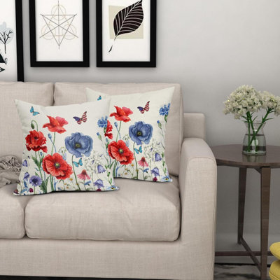 Ensemble de 2 housses de coussins décoratifs d'extérieur patriotiques pour l'extérieur