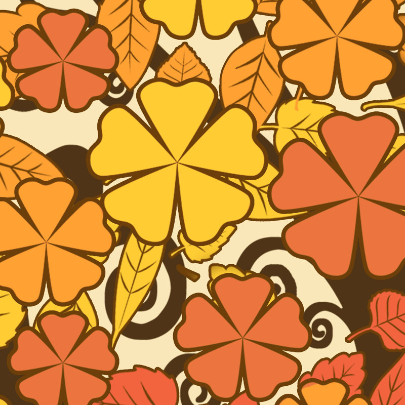 Autumn Flower Tree - Wrapped Canvas Print, 30cm H x 30cm W x 3.8cm D