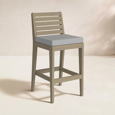 Ojai Acacia Outdoor 30'' Bar Stool with Cushion
