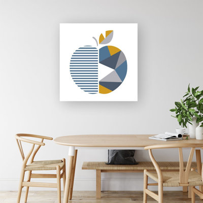 Geometric Apple - Wrapped Canvas Print