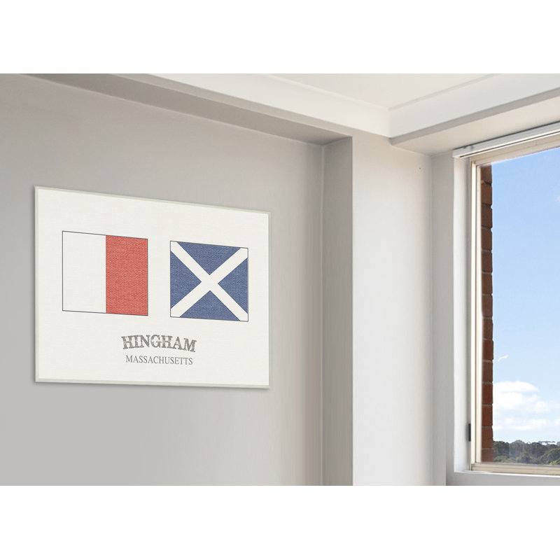 « hingham nautique flags », impression, Plaque, 10 po x 15 po