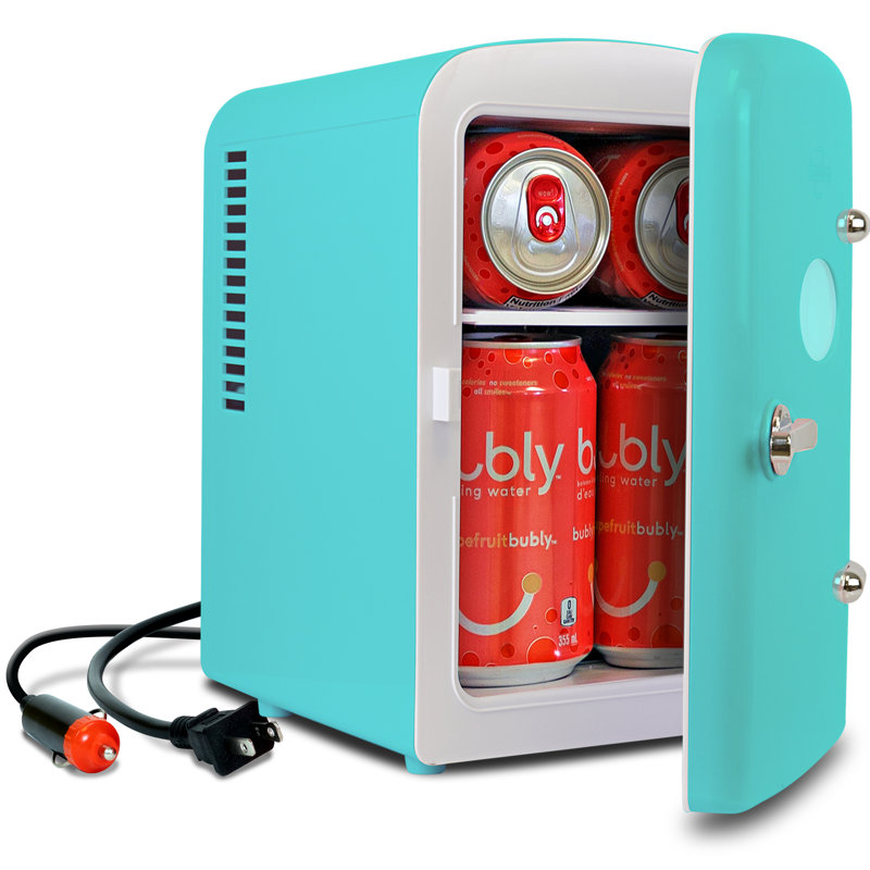 Aqua Green Compact Retro Mini Fridge for RVs