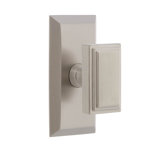 Grandeur Fifth Avenue Short Plate Single Dummy with Carré Door Knob