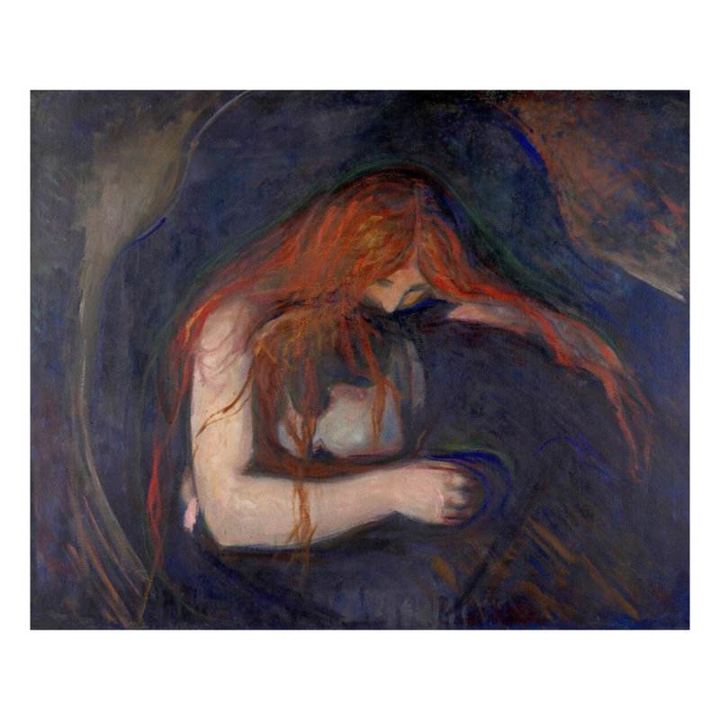 «Vampire» par Edvard Munch - estampe numérique, H 32 po x l 40 po