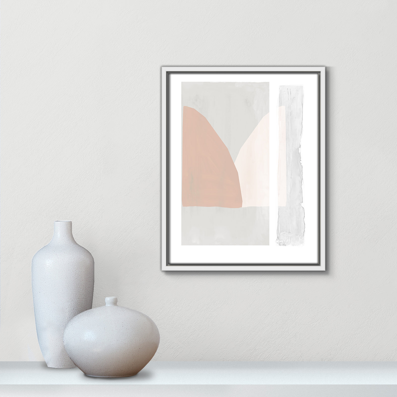 Lora "Soft And Light" Print by Tom Reeves, 15.5" H x 12.5" W x 2" D, White Framed Canvas