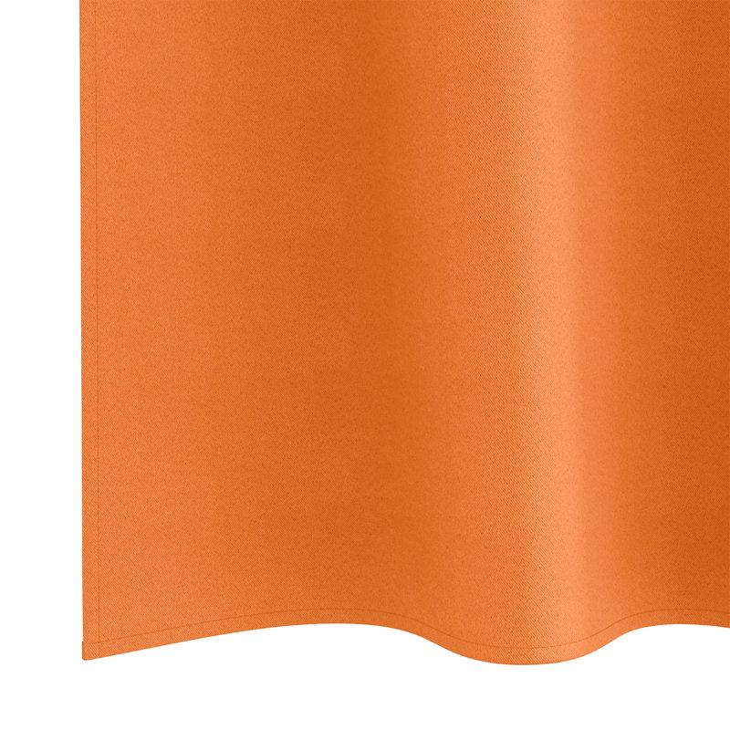 Tacorian Curtain Pair, Bright Orange, 140cm Width x 175cm Drop
