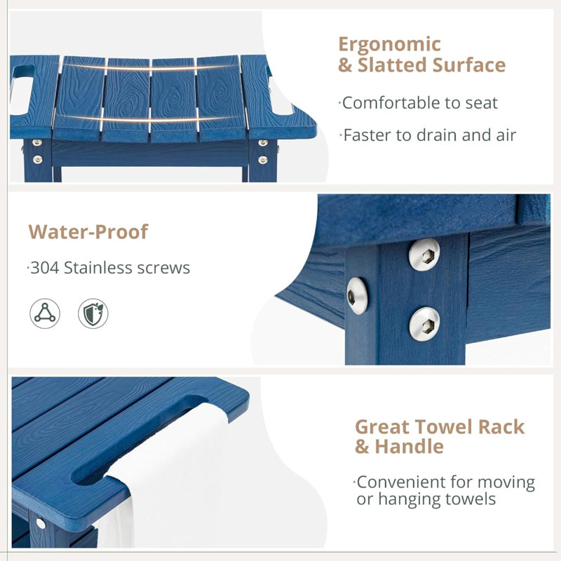 Tabouret d'appoint Noranda, Bleu marine
