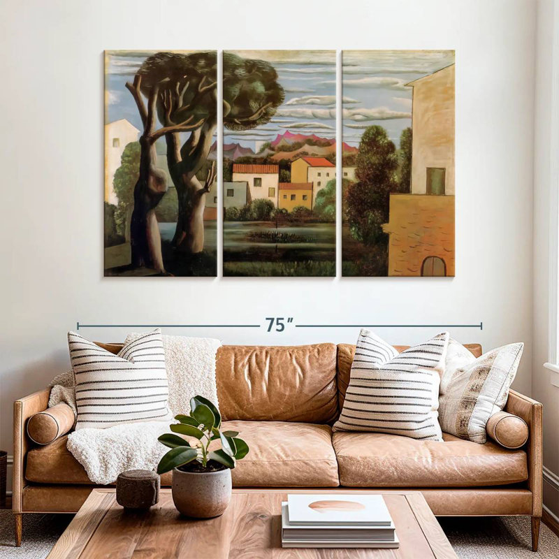 Paysage d'Alvord avec des arbres morts et vivants, H 24 po x l 38 po