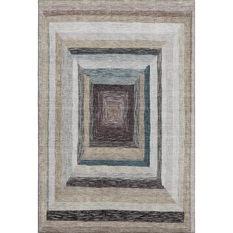 Premium Machine Washable Millbrook AMF1957 Geometric Rug, Rectangle 10' x 14'