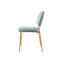 Ensemble de 2 chaises d'appoint Modern, rembourrées beiges et vertes avec pieds en métal-1889571930
