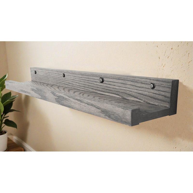 Grandes tablettes rayonnées en chêne massif 3 pièces Rayne, 55x6x5