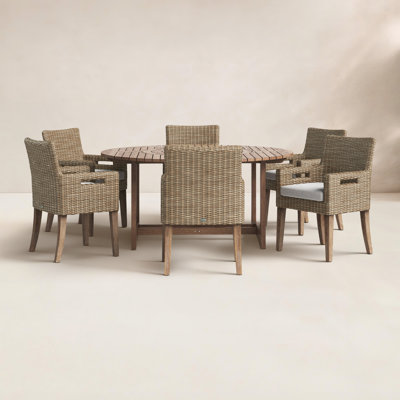 Fleur 63" Eucalyptus Patio Dining Set