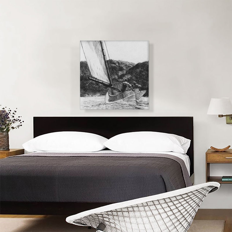Le bateau-chat 1922 - impression, H 26 po x l 26 po x P 1,5 po