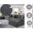 Oversized U Shaped Chenille Cloud Couch With 2 Ottomans & Cup Holder & USB-1124442070