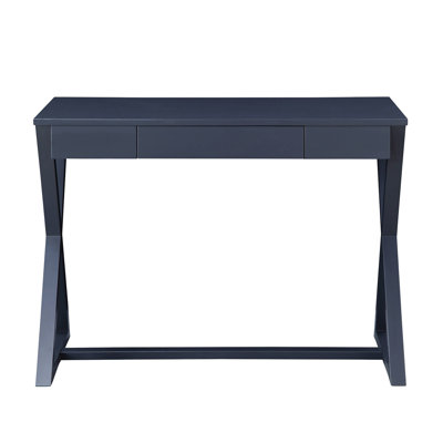 Charcoal Rectangular Console Table, 1 Drawer, Wooden Base, Wood Center Glide For A Productive And Organized Office Drawer With Glide, Base Utility Com
