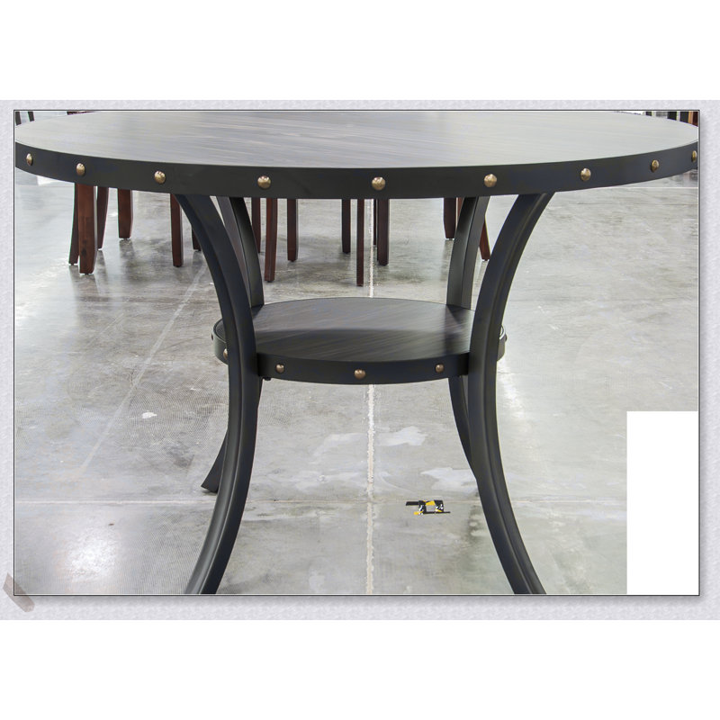 Table de salle à manger moderne et classique en bois naturel avec 4 tablettes et étagère de rangement