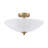 3 - Light Vintage Bowl Glass Shade Semi Flush Mount-546424069