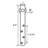 Solid Steel Mini Sliding Rolling Barn Door Hardware Kit for Double Wood Doors-38666353-38666356