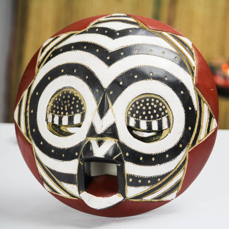 Décoration murale zèbre et masque africain en bois