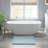 1 PCS 17X24" 100% Cotton Tufted 3000 GSM Reversible Bath Rug Blue-173593299-173593313