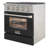 KUCHT Professional 30 in. 4.2 cu. ft. Dual Fuel Range for Propane Gas with Sealed Burners and Convection Oven in Stainless Steel with Black Oven Door-87133186-87378938