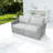 2-Person All-Weather Outdoor Wicker Loveseat Patio Sofa with Cushions, 330 LBS Modular Conversation Bench with Removable Washable Cushions for Backyard, Porch, Deck, Gray-1407468224
