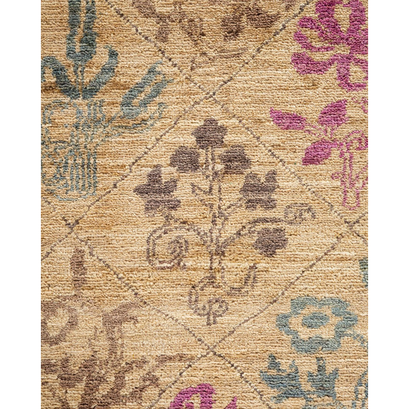 Eclectic One-of-a-Kind 6' 5" x 8' 10" Hand Knotted Area Rug