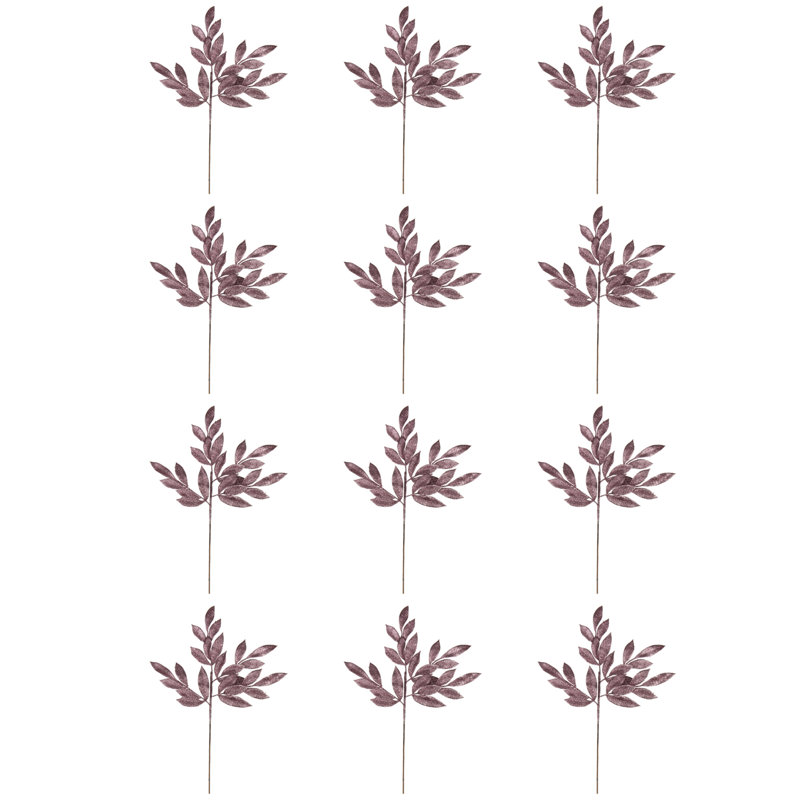 Aérosol de Noël artificiel 22 "Glitter BayLeaf, H 22 po x l 11 po x P 1 po, Rose Gold