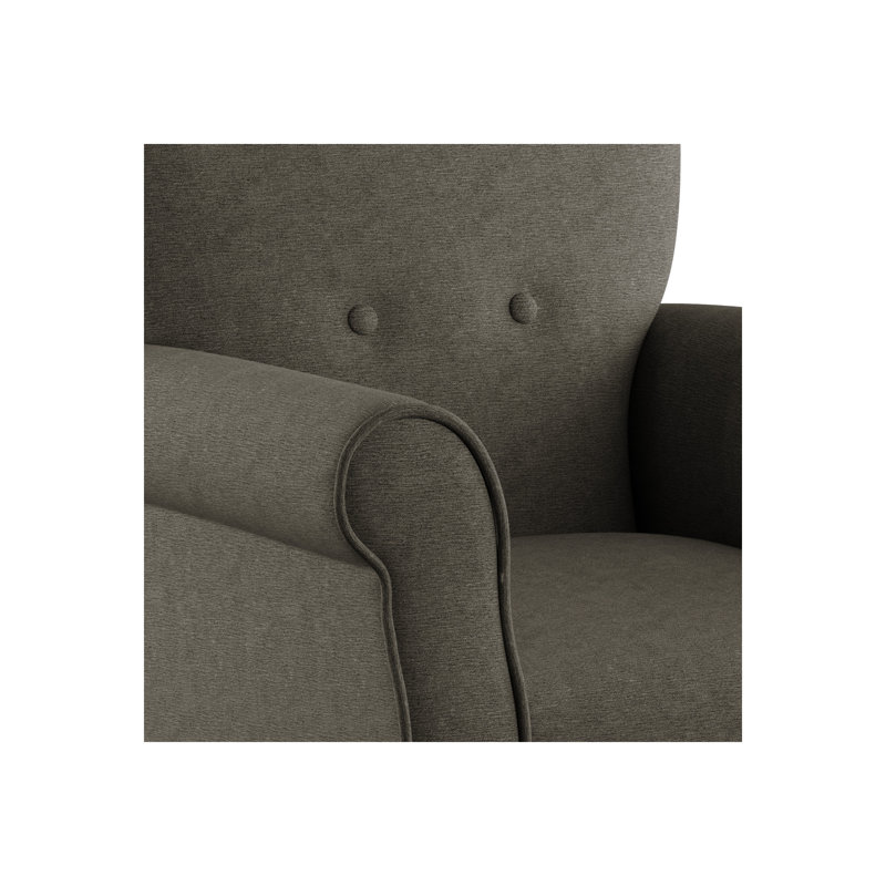 Euart 76.2Cm Wide Tufted Polyester Armchair, Brown Polyester